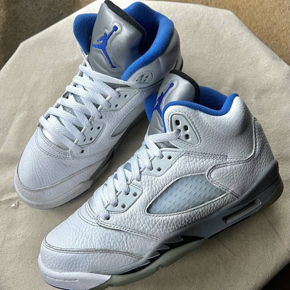 CLEAN Air Jordan 5 Retro Stealth Blue size 8 Womens 2021 Shoes